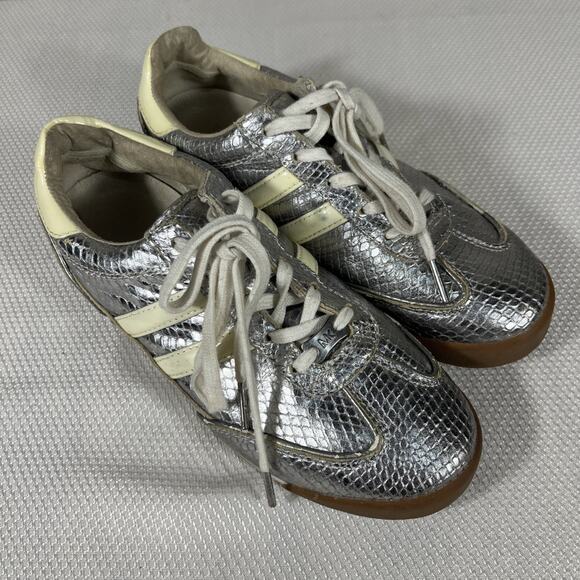 Michael Kors Woman’s Metallic Jet Set Sneakers Size 7.5 - Picture 1 of 13